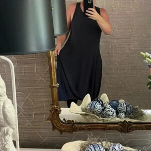 Eileen Fisher Dress Women's charcoal Sleeveless tank Balloon dress